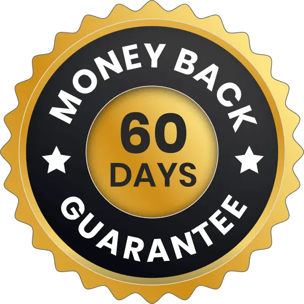 BioRestore Complete 60-Day 100% Money Back Guarantee Badge